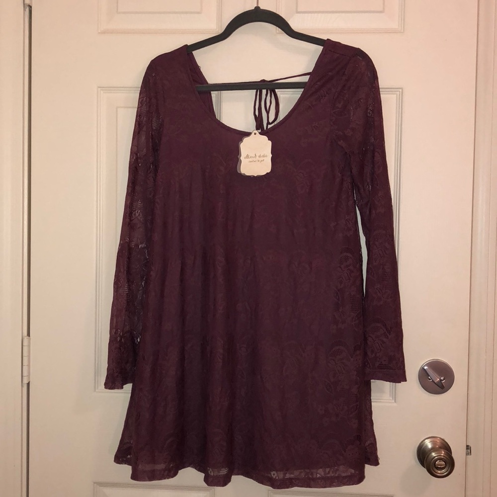⭐️BRAND NEW⭐️Altar'd State purple lace dress